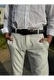Brown Leather Men's Belt Metal Buckle Classic Fabric Trouser Belt 3.5 cm - 6