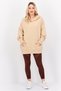 Women Sportswear Fit Training Hoodie, Beige - 4