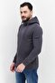 Men Brand Logo Hooded Sweatshirt, Grey - 3