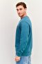 Men Crew Neck Brand Logo Long Sleeves Sweatshirt, Sage Green - 2