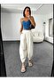 Gabardine Fabric Women's Shalwar Trousers - White - 2