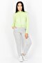 Women Mock Neck Long Sleeve Textured Sweatshirt, Green - 4