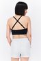 Women Brand Logo Non Padded Sports Bra, Black - 3