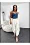 Gabardine Fabric Women's Shalwar Trousers - White