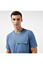 Crewneck Men's Blue T-Shirt Blue Men's T-Shirt -220407-Bs099 - 7