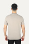 Men's Regular Fit Round Neck Cotton Logo Covered Short Sleeve Beige T-Shirt Em 001288   Af10017-F6063 - 2