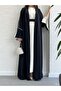 Black Ayça Abaya Set - 2