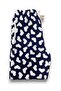 Women's Navy Blue Heart Fleece Pocket Winter Plush Cuffed Thick Quality Pajama Bottoms - 4