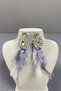 Silver Most Stylish Feathered Special Invitation Prom Wedding Evening Dress Earrings