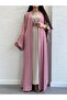 Pink Ayça Abaya Set - 4