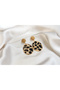 Leopard Patterned Fur Textured Dangle Earrings - 3