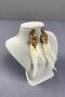 Honey-Colored Elegant Feathered Special Occasion Ball Wedding Evening Gown Earrings - 4