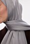 Idol Satin Janjan Shawl - Silver - 4