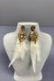 Honey-Colored Elegant Feathered Special Occasion Ball Wedding Evening Gown Earrings