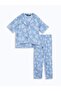 Lcw Dream Shirt Collar Pattern Satin Women's Pajamas Set - 5