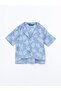 Lcw Dream Shirt Collar Pattern Satin Women's Pajamas Set - 6