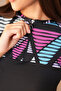 Zipper Detailed Short Sleeve Semi Closed Hijab Swimsuit 3170 - 2