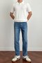 Men's Thin Hair Braided Buttoned Slim Fit Polo Neck Knitwear T-Shirt - 2