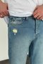 Men's Baggy Fit Ripped Detail Blue Jeans Jeans Ke-706 - 4