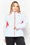 Women Sportswear Fit Long Sleeves Running Jacket, Light Blue