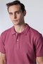 Men's Slim Fit Slim Fit 100% Cotton Plain Pique Purple Polo Collar T-Shirt - 3