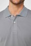 Men's Slim Fit Slim Fit 100% Cotton Plain Pique Gray Polo Collar T-Shirt - 4