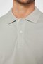 Men's Slim Fit Slim Fit 100% Cotton Plain Pique Gray Polo Collar T-Shirt - 4