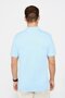 Men's Slim Fit Slim Fit 100% Cotton Plain Pique Blue Polo Collar T-Shirt - 5