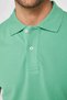Men's Slim Fit Slim Fit 100% Cotton Plain Pique Green Polo Collar T-Shirt - 4