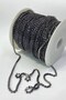 Black Metal Slot Strip with Crystal Stone 12 mm 5 Meters