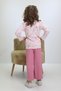 Merino Fabric 3-10 Years Old Girl's Long Sleeve Shirt Detailed Spanish Leg Girl's Double Suit - 3