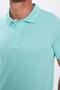 Men's Slim Fit Slim Fit 100% Cotton Soft Textured Plain Pique Mint Color Polo Neck T-Shirt - 4