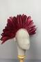 Burgundy Enda Feathered and Embellished Bridal Henna Tiara Accessory - 3