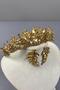 Honey Color Belur Bridal Henna Crown and Leaf Earring Set - 4