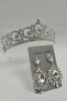 Angel Model Bridal Crown and Drop Shuttle Stone Earrings - 3