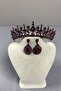 Hera Bridal Henna Crown and Drop Stone Earrings - 4