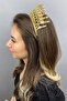Anthracite Golden Yellow Henna Henna Bridal Crown - 4