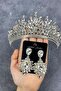 Rio Stoned Bridal Crown and Shuttle Stone Earring Set - 3