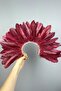 Burgundy Enda Feathered and Embellished Bridal Henna Tiara Accessory - 5