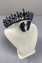 Hera Bridal Henna Crown and Jewelled Leaf Earrings - 2
