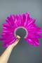 Fuchsia Hera Feather and Stone Bridal Henna Crown Accessory - 8