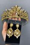Lilya Bridal Henna Crown and Earring Set
