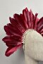 Hera Feathered and Embellished Bridal Henna Tiara Accessory - 5