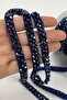 Navy Blue Crystal Bead Detailed Ribbon - 3