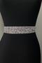 Silver Frequently Shiny Beaded Stone Evening Dress Waist Belt