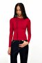 قماش بولي أميد بأكمام طويلة باللون الأحمر Bady Basic Classic Slim Fit من الليكرا - 2