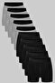 10 Black-Gray Lycra Men's Boxers