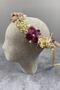 Hydrangea And Shocked Cipso Dried Flowering Bridal Crown With Pearls - 3