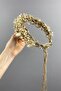 Bridal Outdoor Shooting Crown with Cream Cipsolu and Cotton Herb - 8