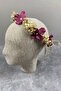Hydrangea And Shocked Cipso Dry Floral Outdoor Shooting Bridal Crown - 4